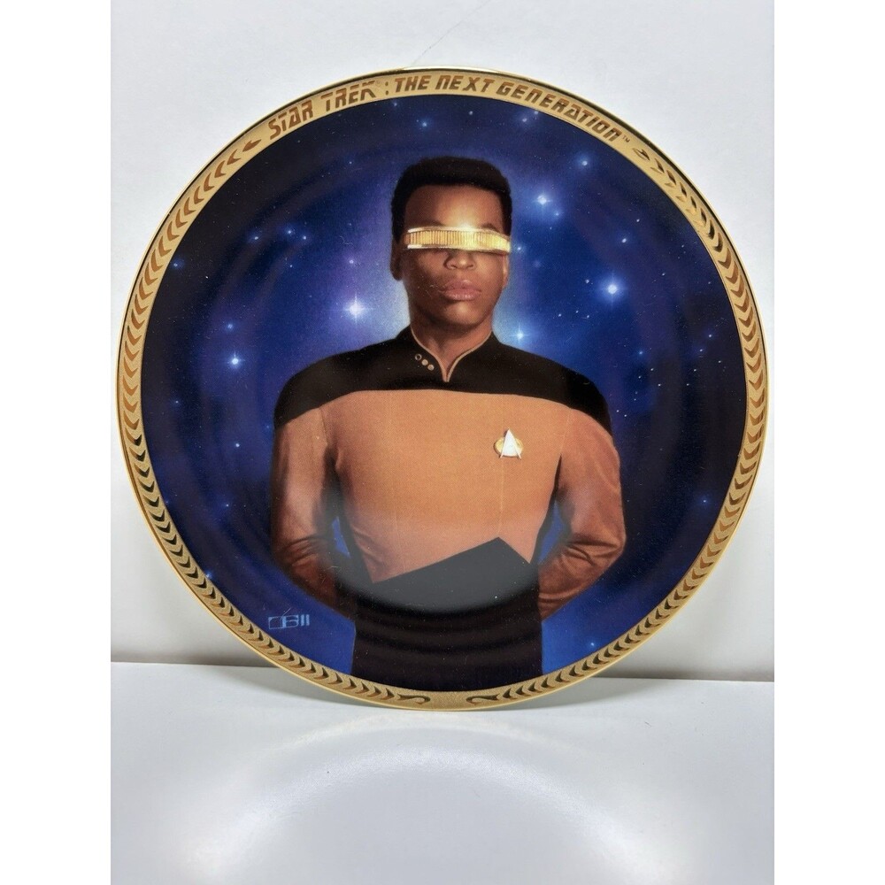 Star Trek The Next Generation Geordi La Forge Hamilton Collection Plate